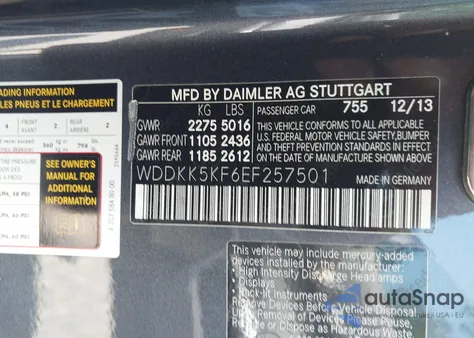 2014 Mercedes-Benz E 350 z USA, uszkodzony, nr VIN WDDKK5KF6EF257501